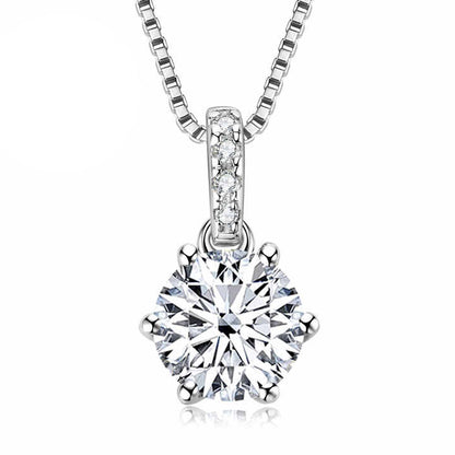 Elegant 14K Gold-Plated Moissanite Pendant Necklace