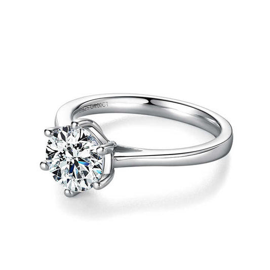 4 Carat Moissanite Engagement Ring - 10mm Round Cut