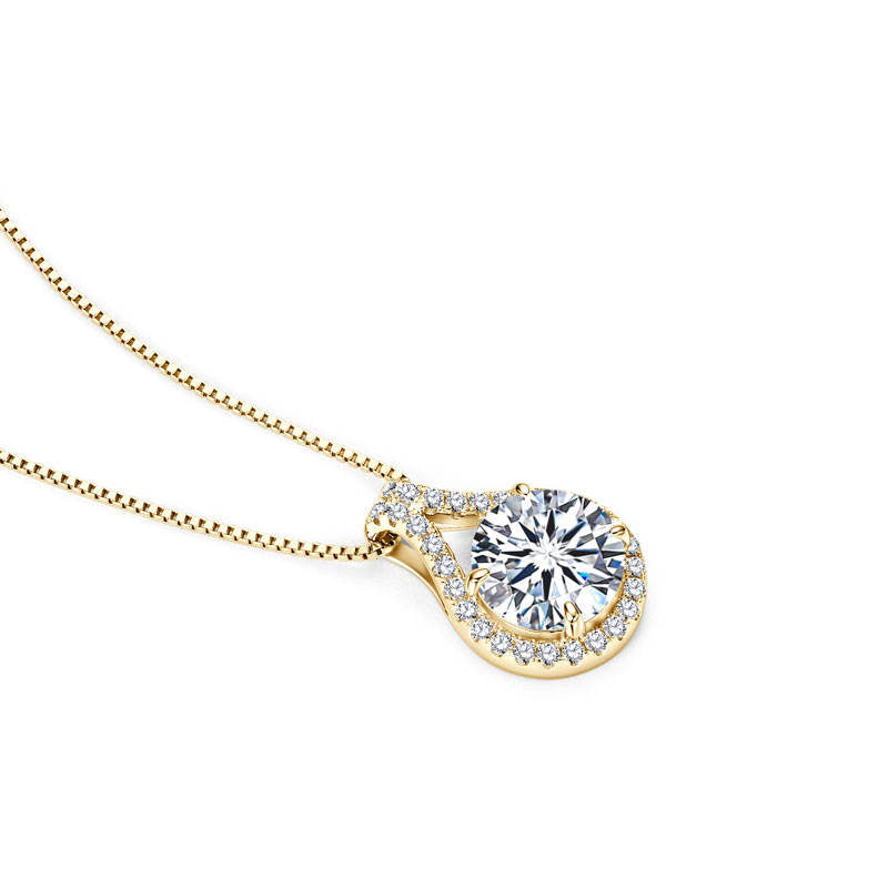 Exclusive 3 CT Moissanite Classic Pendant Necklace
