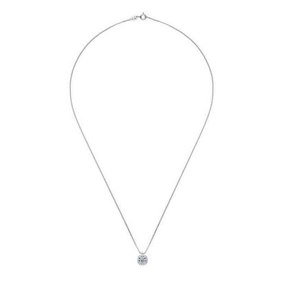 Classic Engagement Moissanite Pendant Necklace – 0.5 Carat Round Brilliant-Cut Stone