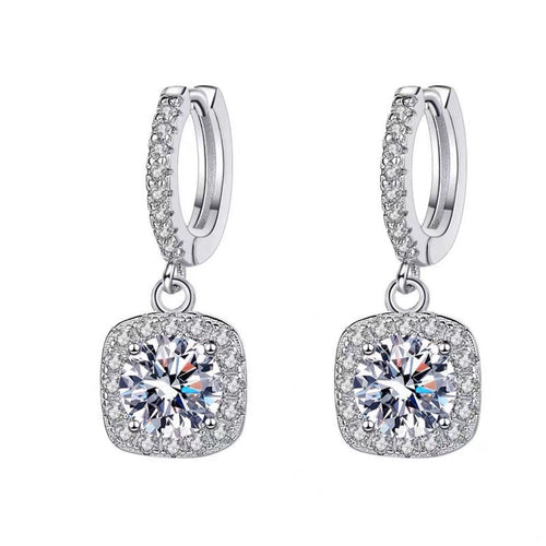 Moissanite Premium Cushion Earrings