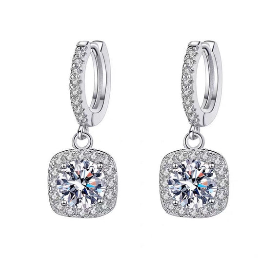 Moissanite Premium Cushion Earrings