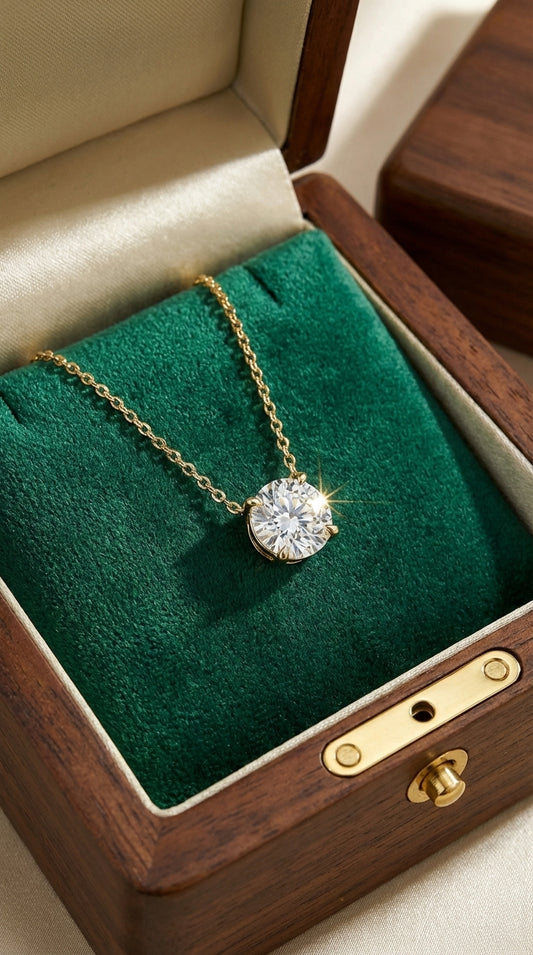 Lab Diamond Solitaire Necklace