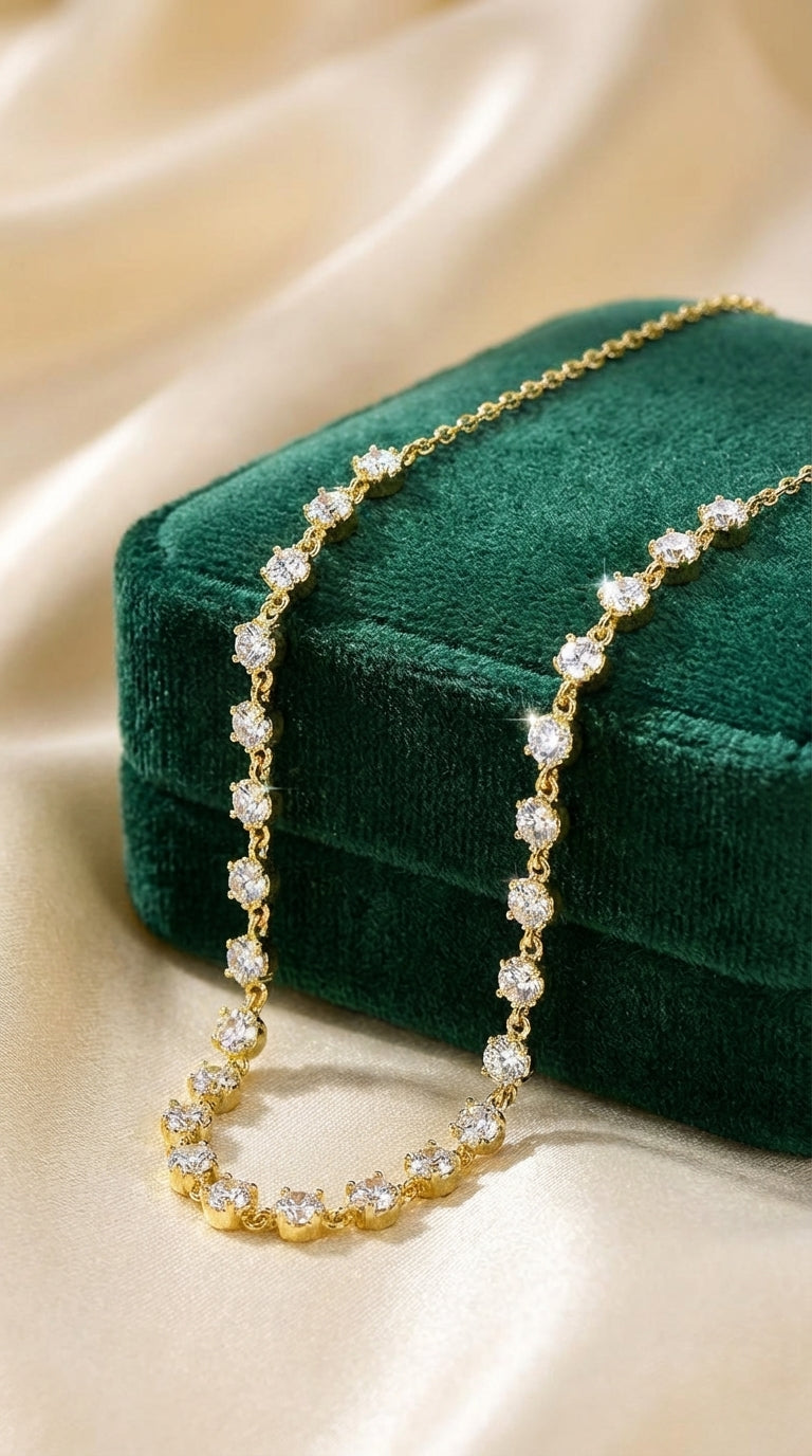 Luxury Bubble Style Moissanite Necklace