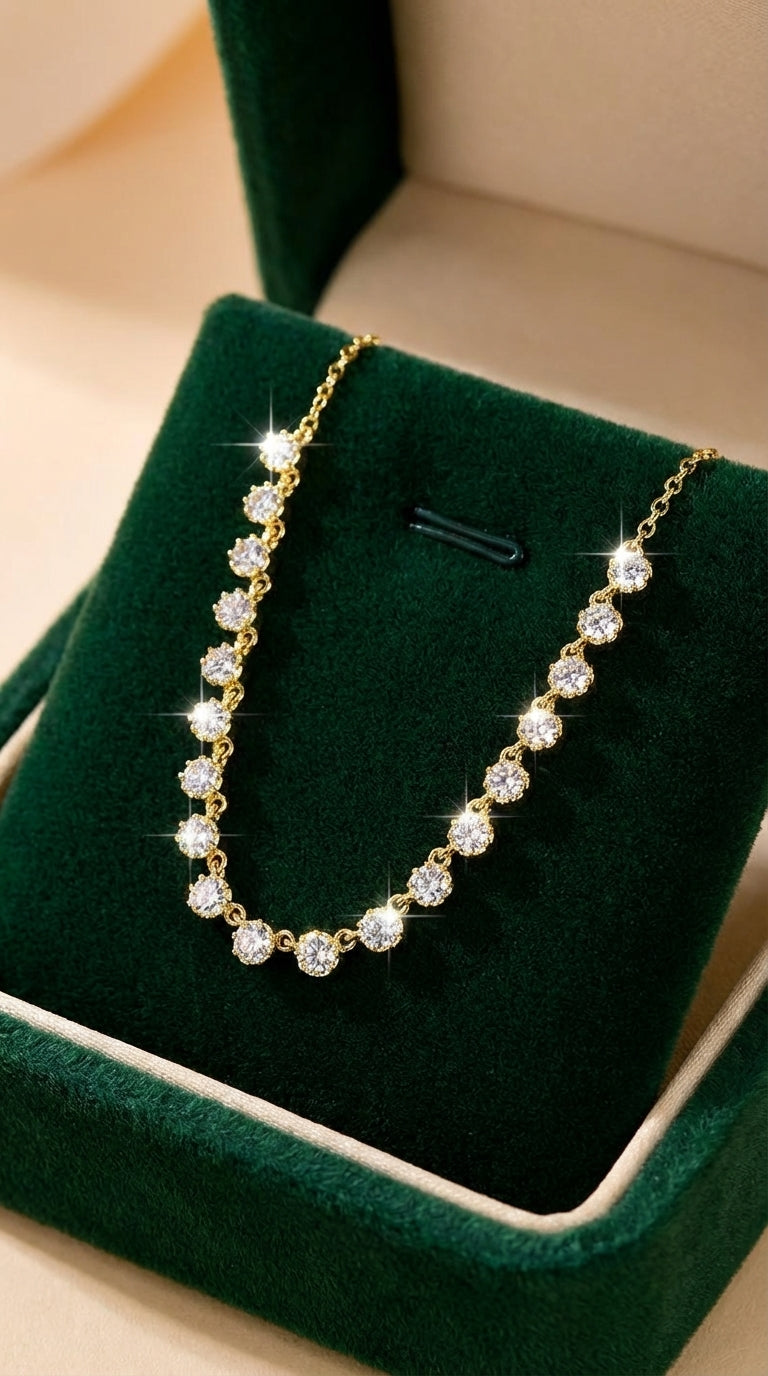 Luxury Bubble Style Moissanite Necklace