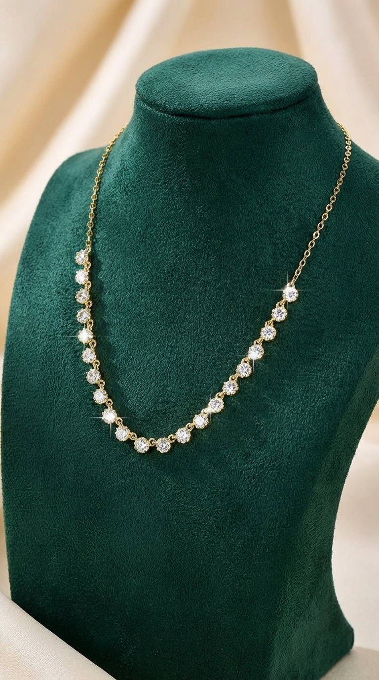 Luxury Bubble Style Moissanite Necklace
