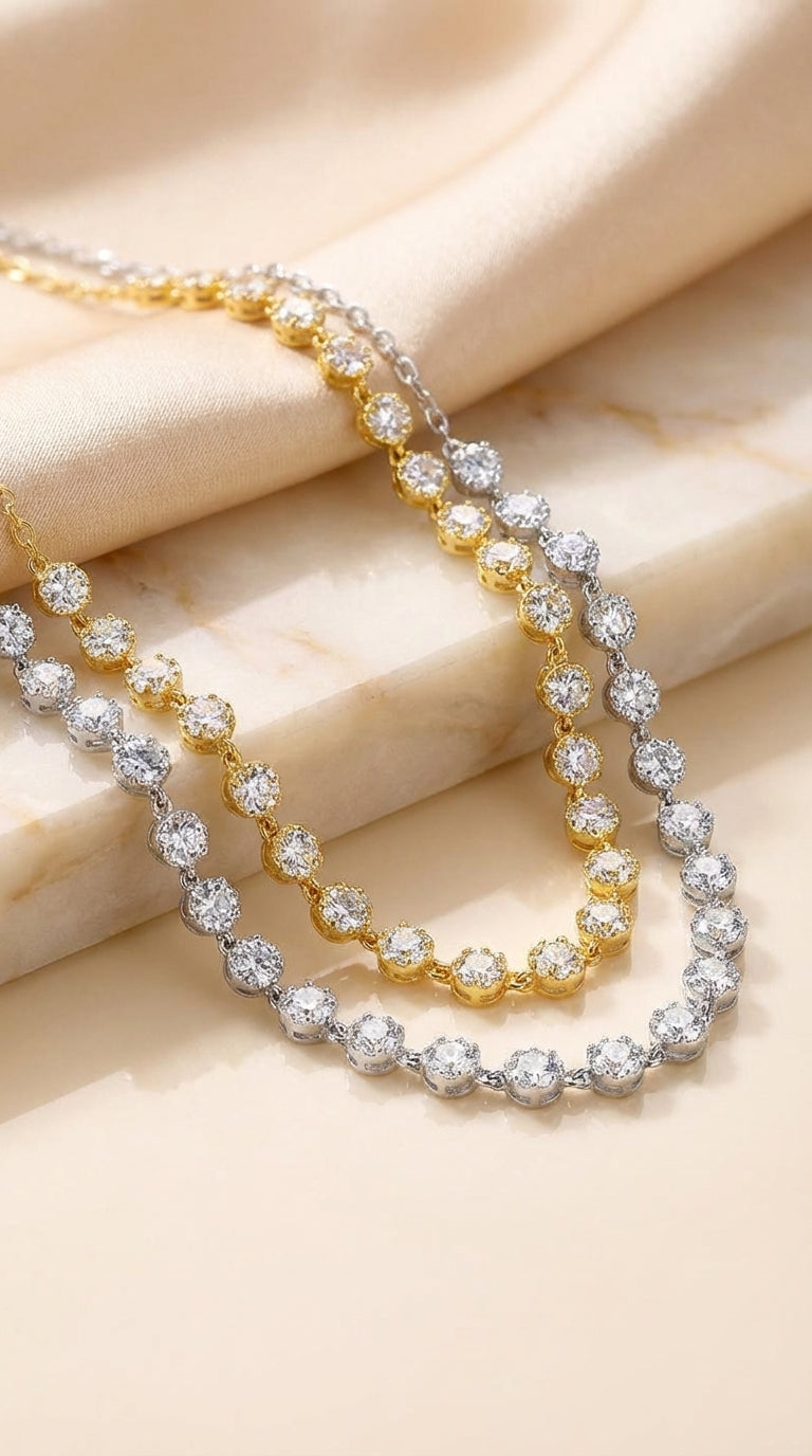 Luxury Bubble Style Moissanite Necklace