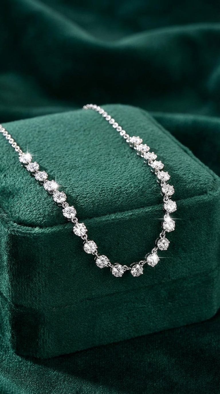 Luxury Bubble Style Moissanite Necklace