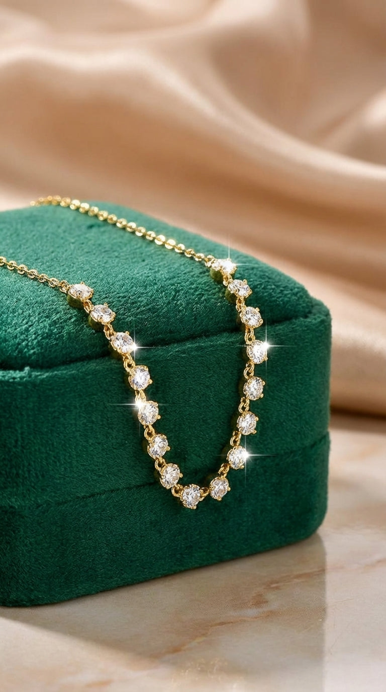 Luxury Bubble Style Moissanite Necklace