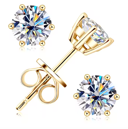 Elegant 1 Carat Moissanite Stud Earrings (free bonus offer*)