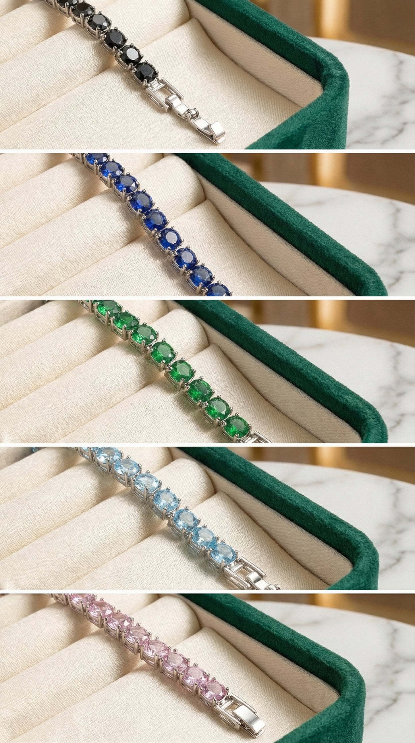 Luxury Tennis Bracelet Simulated Diamonds