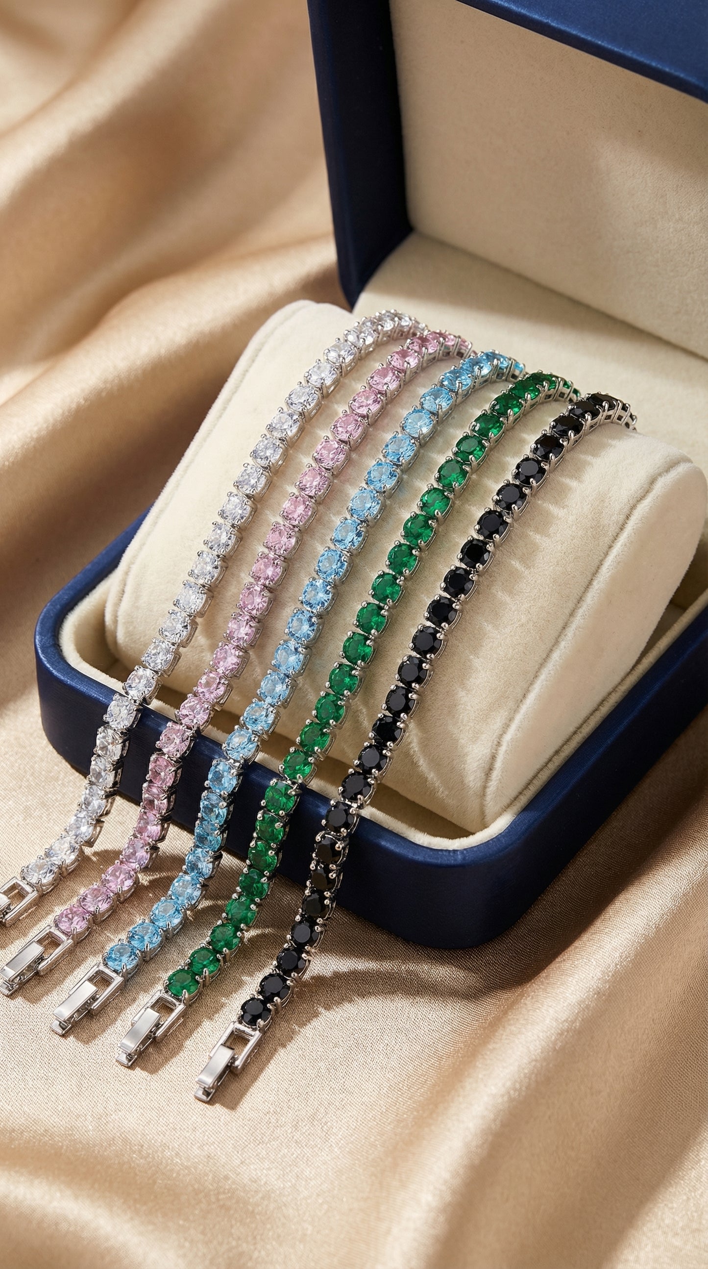 Luxury Tennis Bracelet Simulated Diamonds